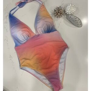 Shein One-Piece Multi-Color Swimsuit Sz M